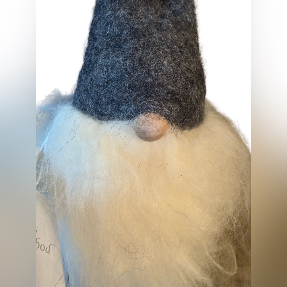 Asas Tomtebod EUC Set of 2 Whimsical Handmade Sweden Wool Gnome Red Gray Hats - Picture 5 of 10